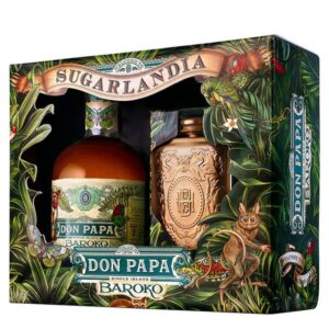 Don Papa Baroko & Hip Flask Gift Box 40,0% 0,7 l